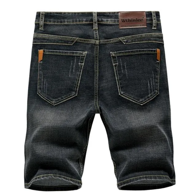 2020 Summer New Men's Denim Shorts Classic Black Blue Thin Section Fashion Slim Business Casual Jeans Shorts Male Brand