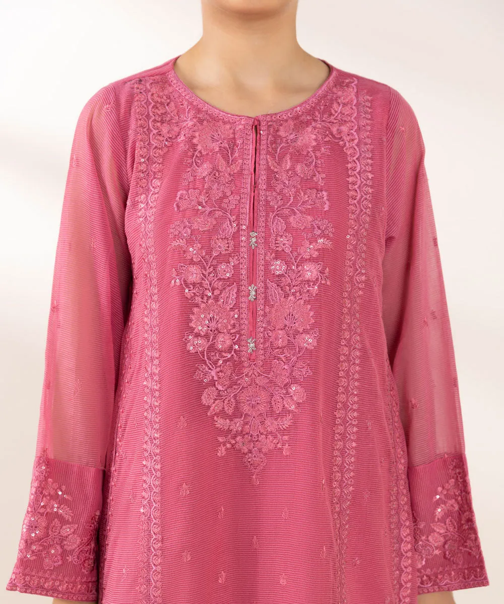 3 Piece - Embroidered Karandi Suit