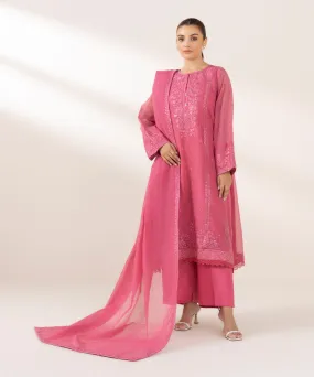 3 Piece - Embroidered Karandi Suit