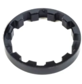 5mm Black Headset Steerer Spacer - 1" - Splined Lightweight Alloy – 10 Pack