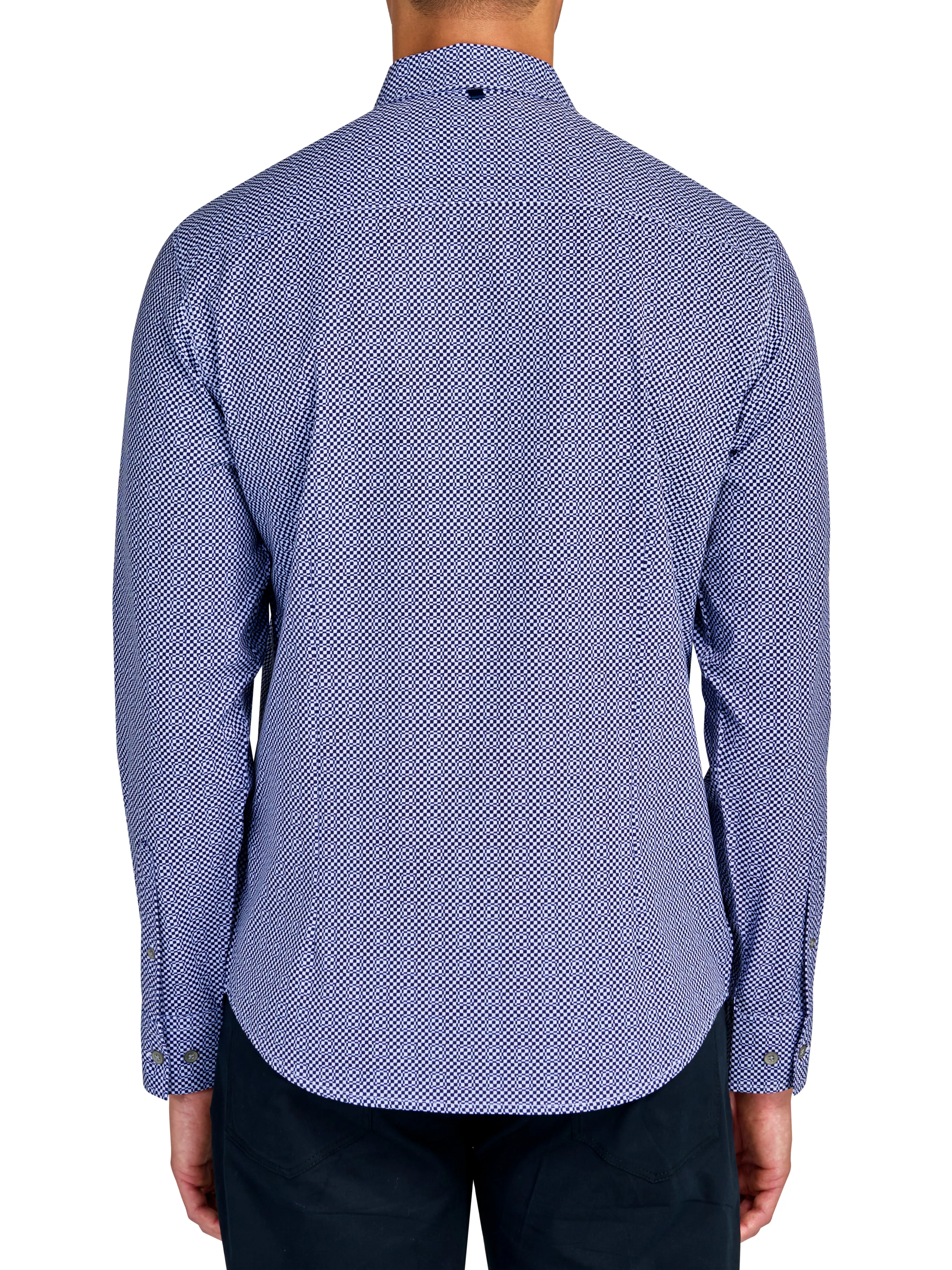 Abstract Checkered Long Sleeve Shirt