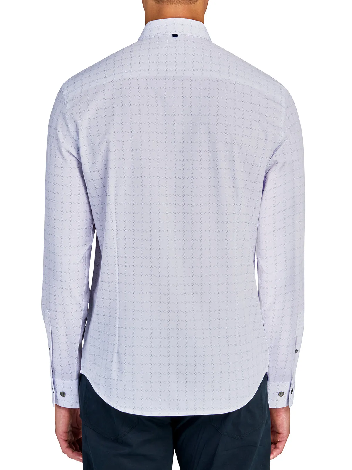 Abstract Grid Long Sleeve Shirt