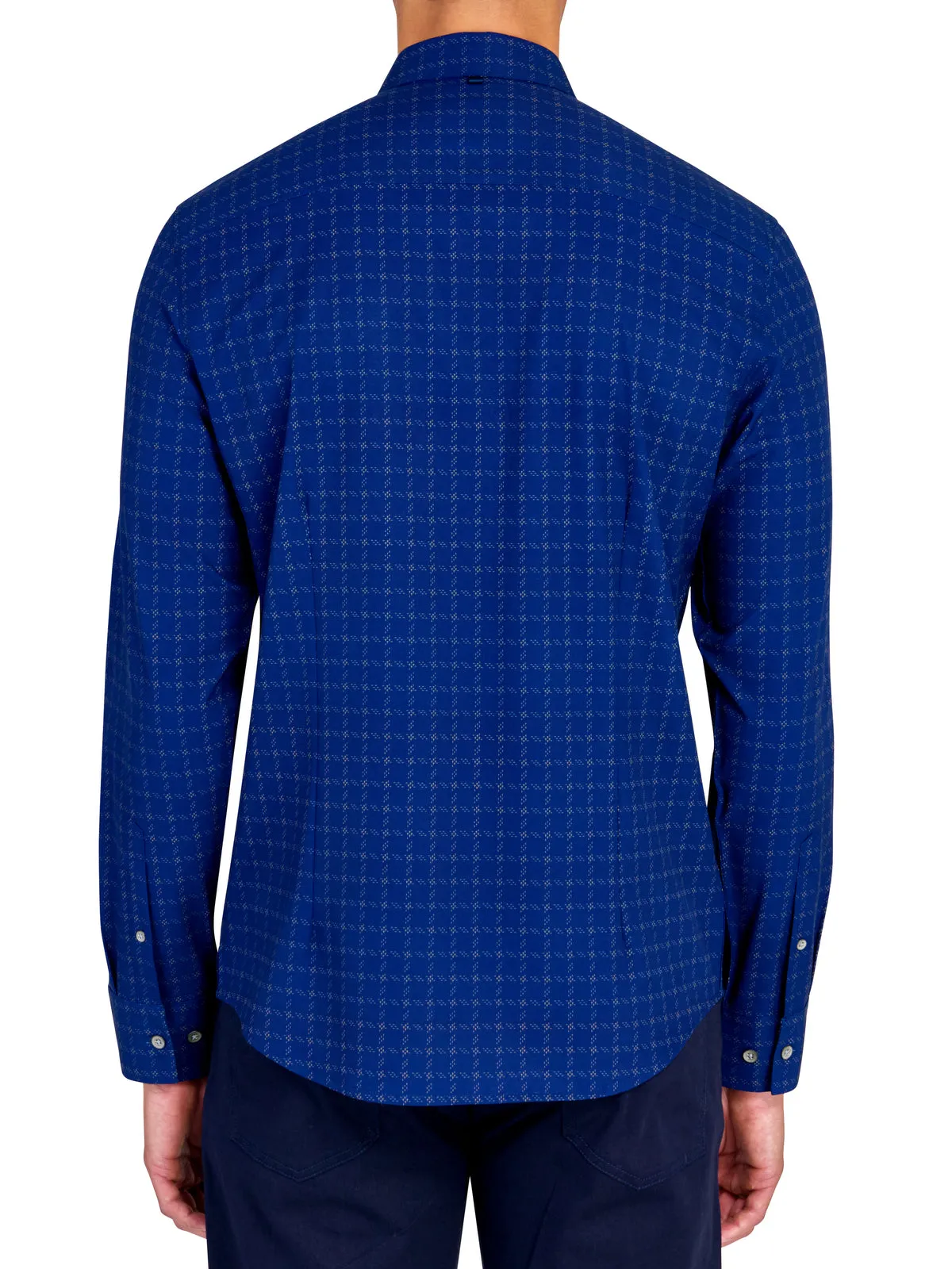 Abstract Grid Long Sleeve Shirt