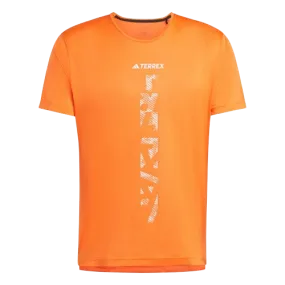 ADIDAS TERREX AGRAVIC TRAIL RUNNING TEE - MENS - ORANGE