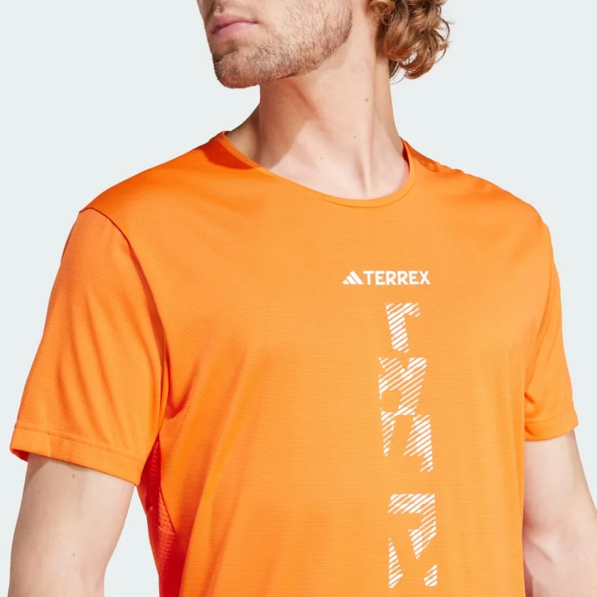 ADIDAS TERREX AGRAVIC TRAIL RUNNING TEE - MENS - ORANGE