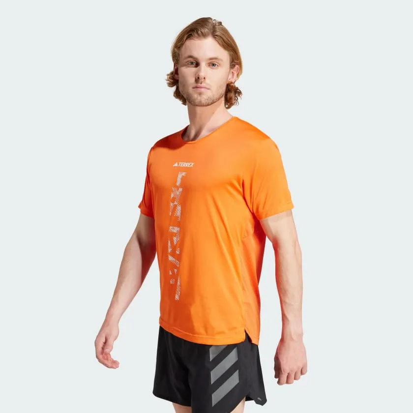 ADIDAS TERREX AGRAVIC TRAIL RUNNING TEE - MENS - ORANGE