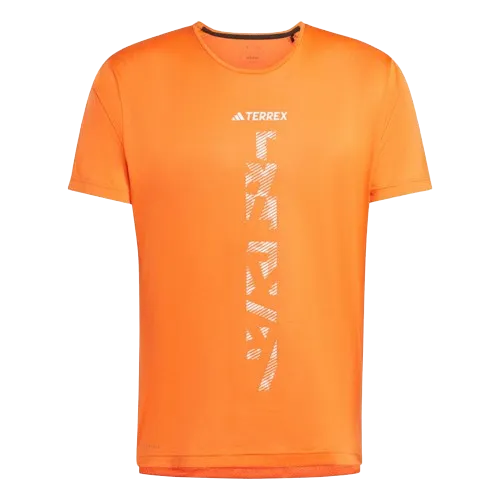 ADIDAS TERREX AGRAVIC TRAIL RUNNING TEE - MENS - ORANGE