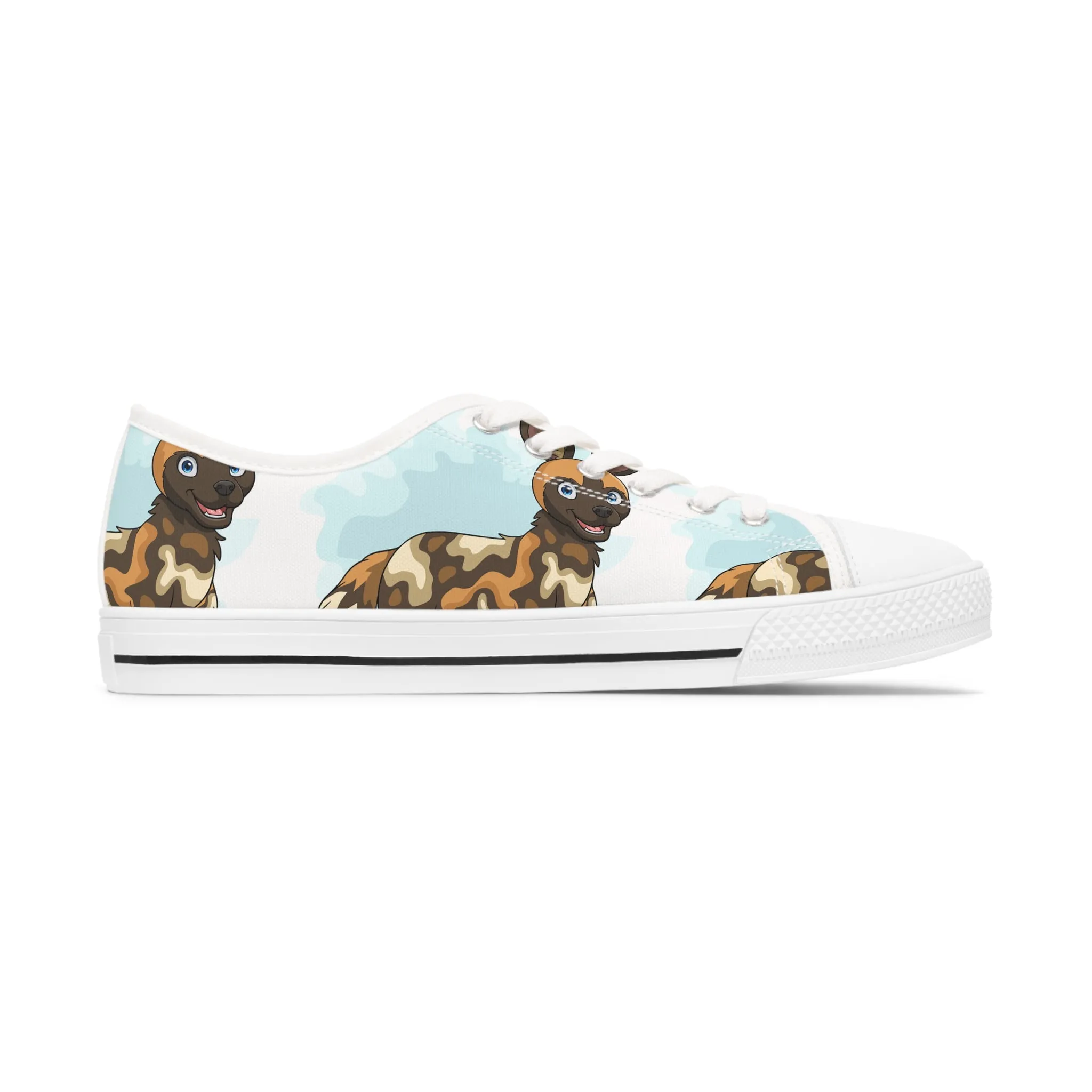 African Wild Dog Women's Low Top Sneakers