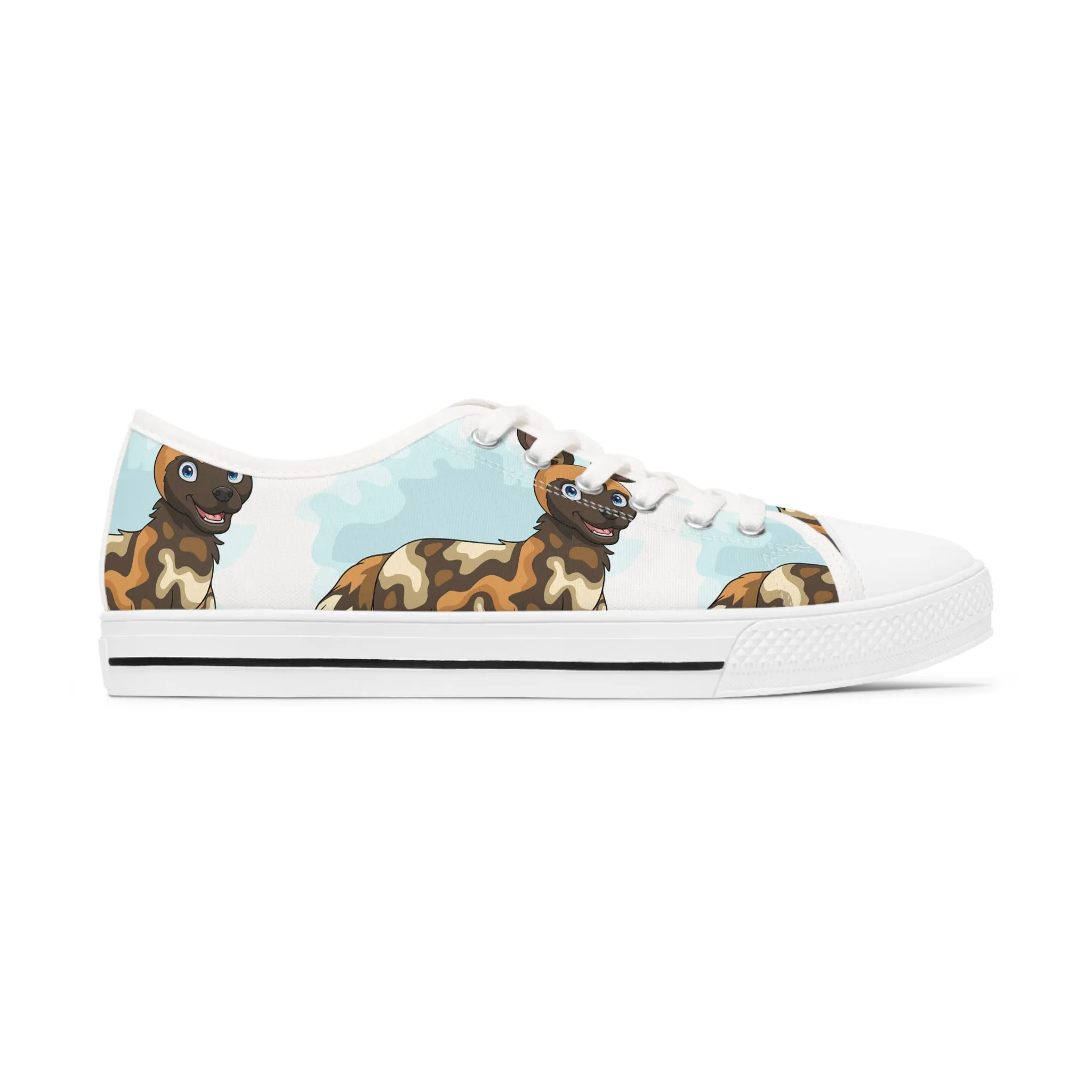 African Wild Dog Women's Low Top Sneakers