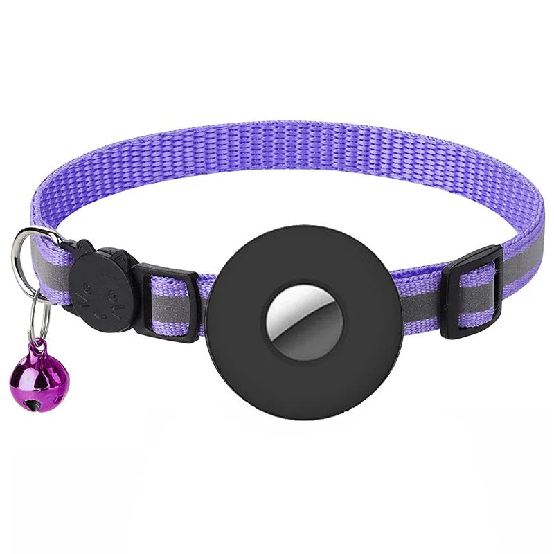 Airtag Reflective Cat Collar with Bell