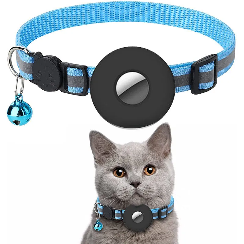 Airtag Reflective Cat Collar with Bell