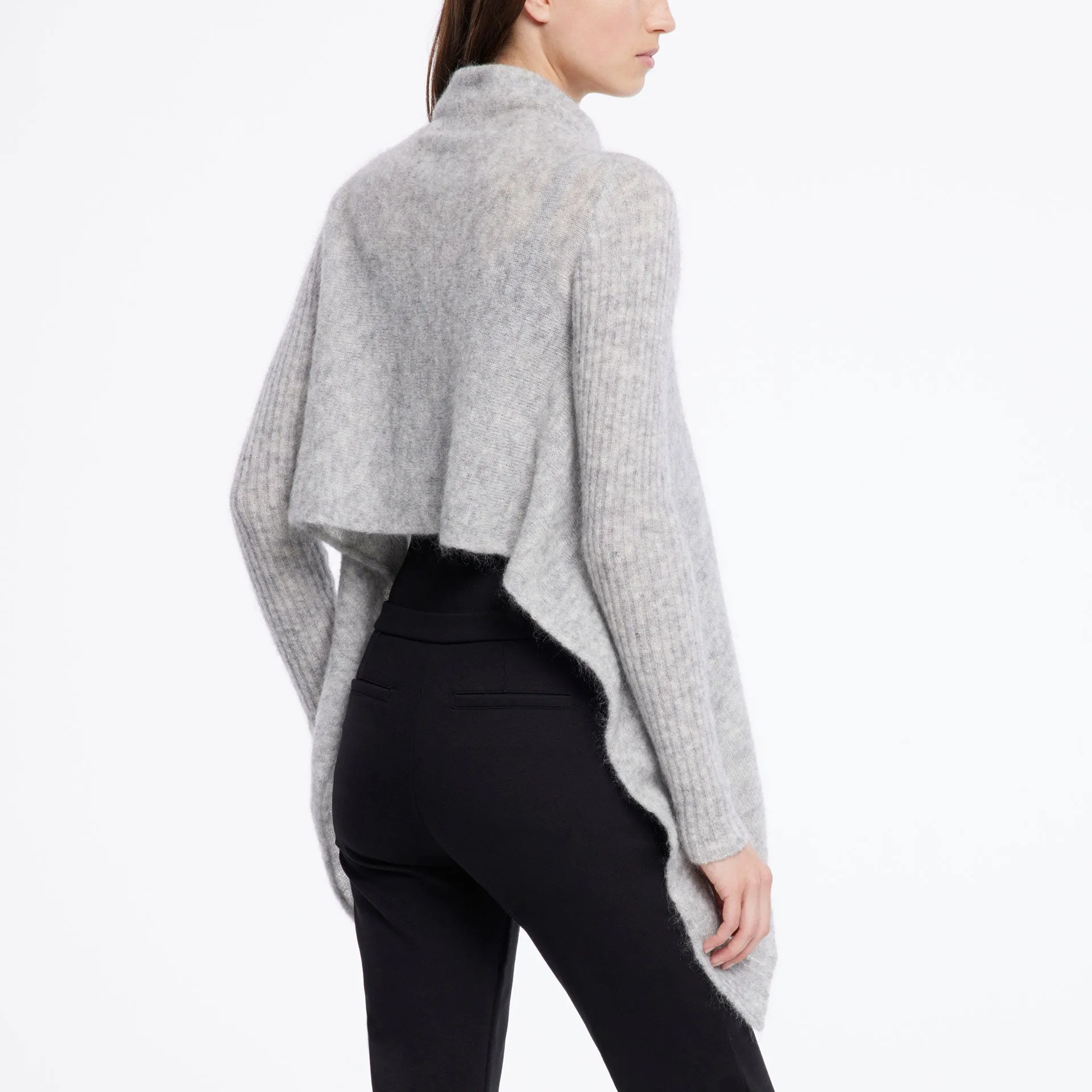 Asymmetrical Cardigan - Light Grey