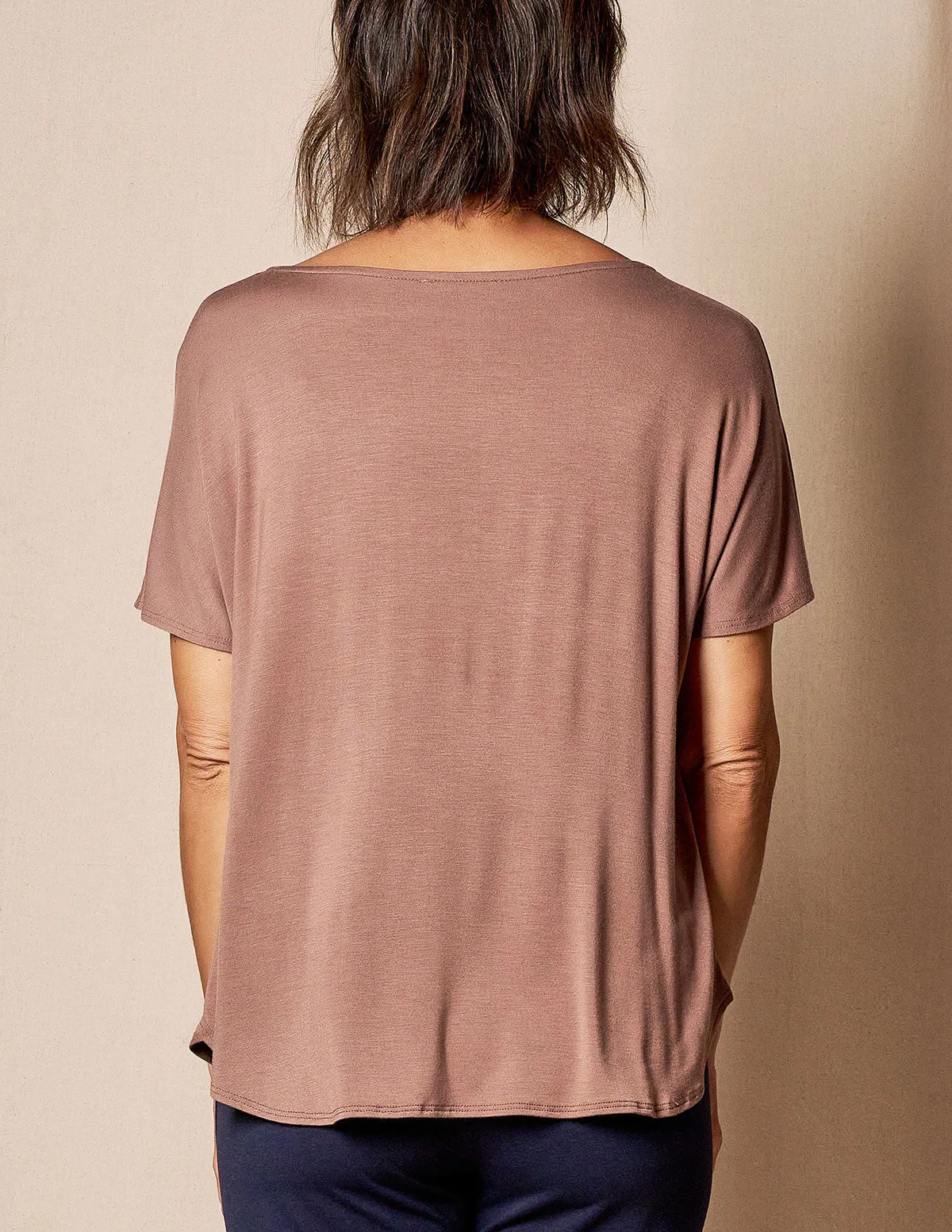 Bamboo Dolman Tee - Mocha