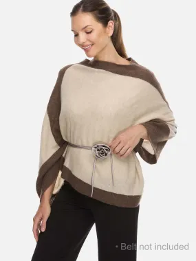 Beige Cashmere Poncho