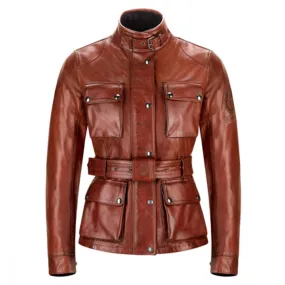 Belstaff Classic Tourist Trophy Ladies Leather Motorcycle Jacket