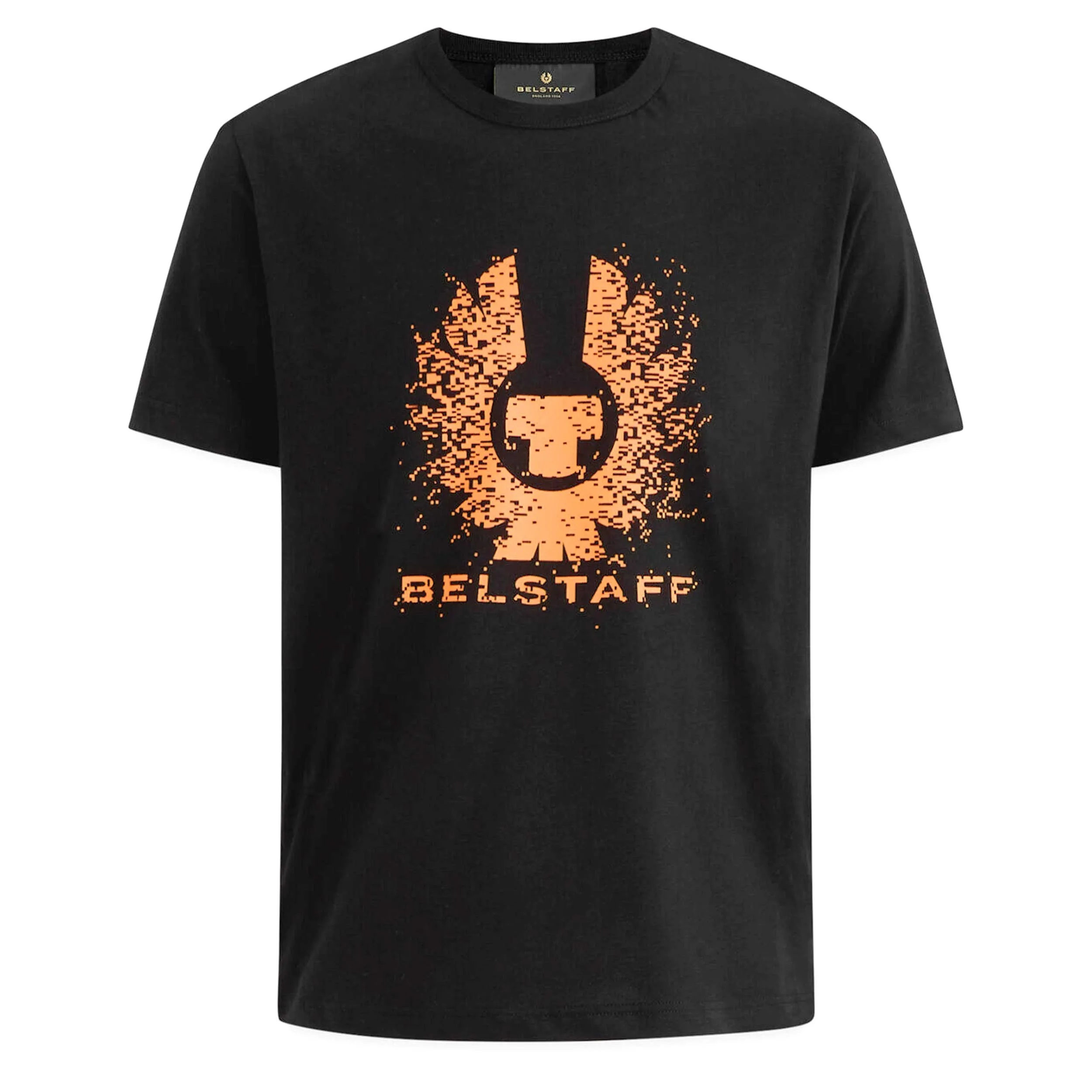 Belstaff Pixelation T-Shirt in Black & Orange