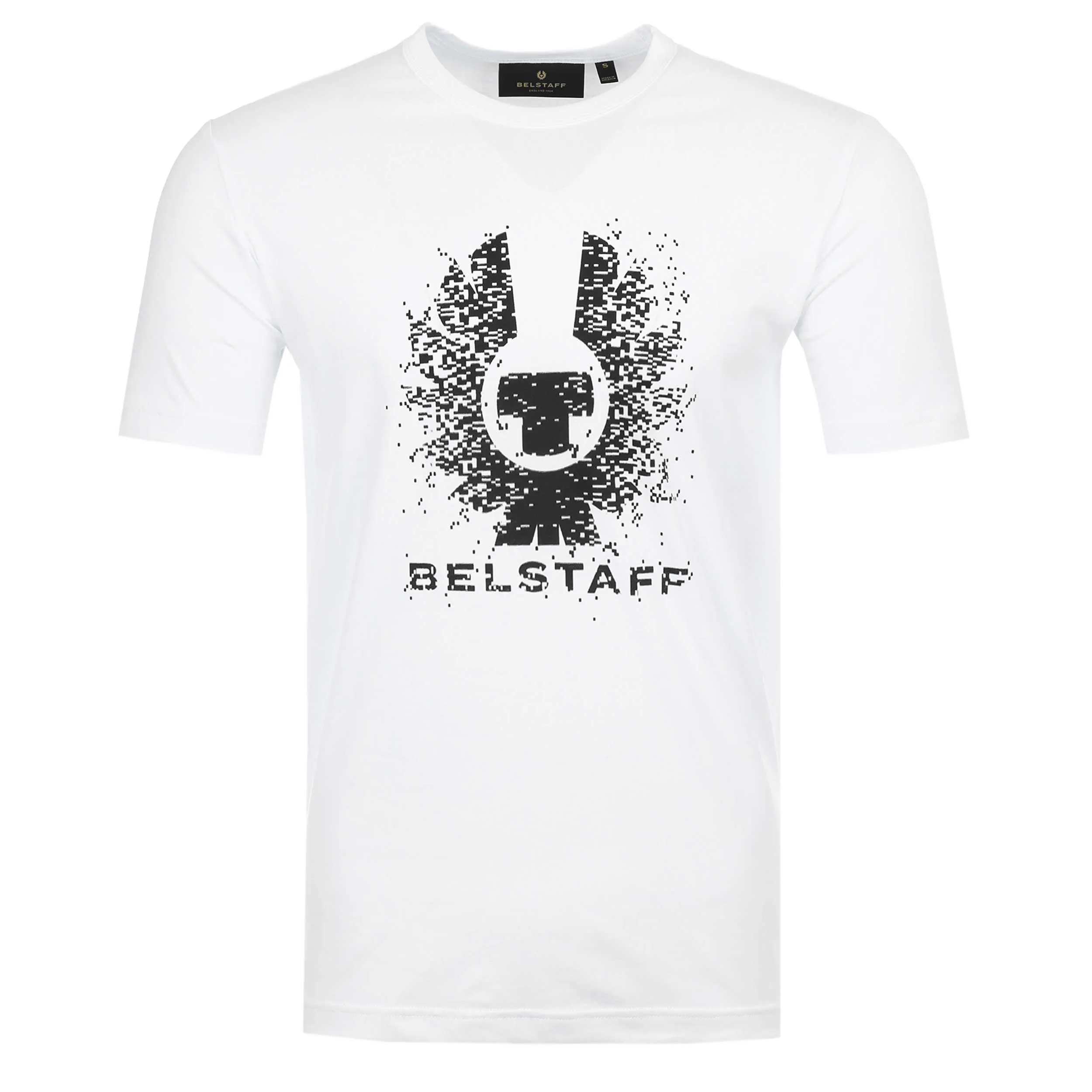 Belstaff Pixelation T-Shirt in White & Black