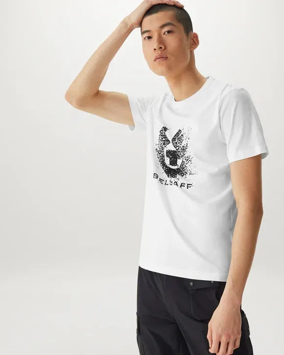 Belstaff Pixelation T-Shirt in White & Black