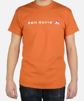 Ben Davis Men's Flatline Logo T-shirt - Rust