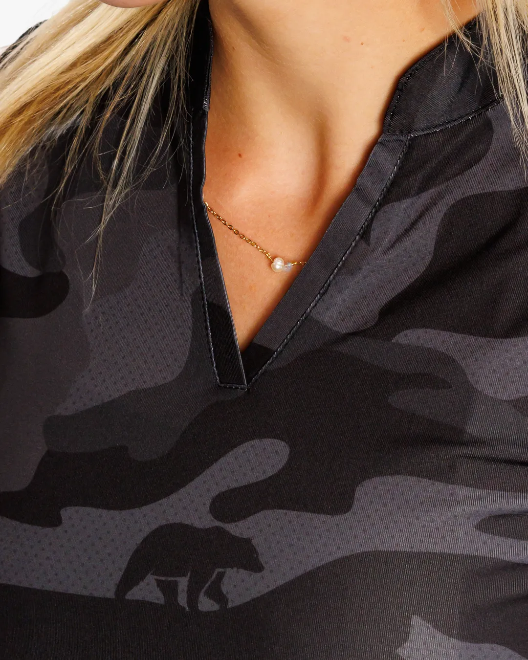 Black Bear Camo Women's Sleeveless Polo