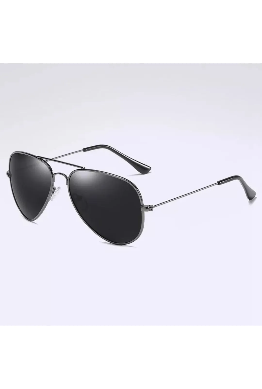 Black Gunmetal Aviator Glasses