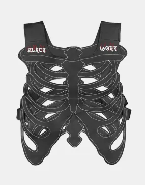 Black Work Skeleton Vest