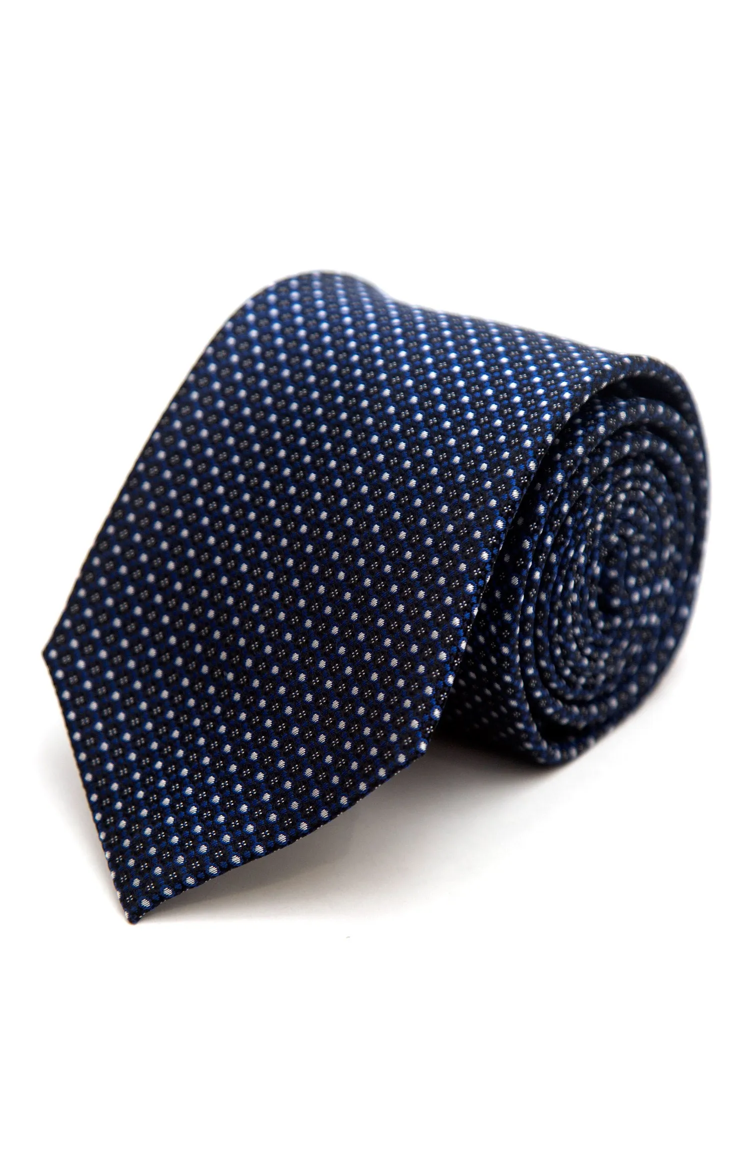 Blue Geometric Dots Tie