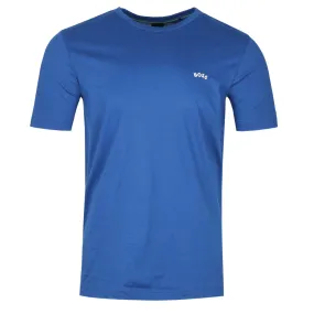 BOSS Tee Curved T-Shirt in Bright Blue