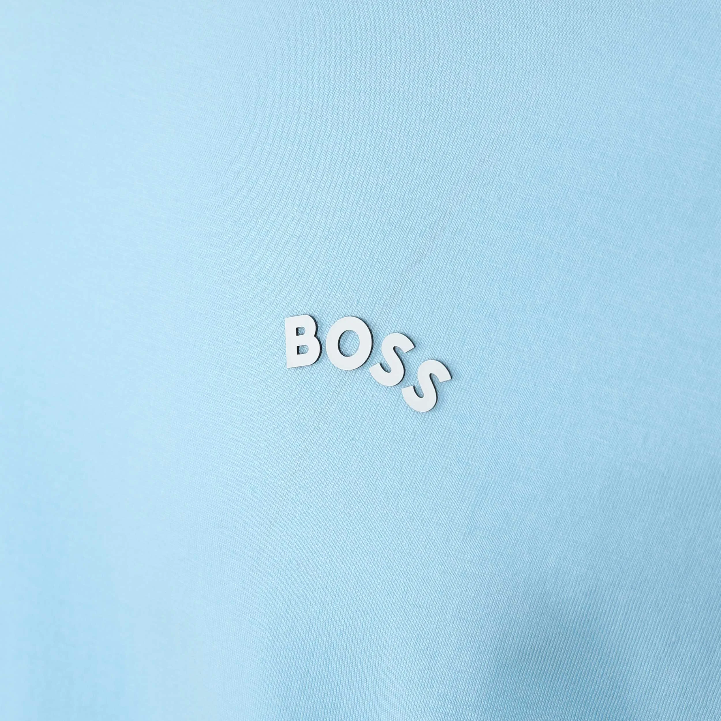 BOSS Tee Curved T-Shirt in Sky Blue