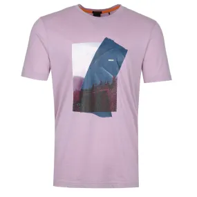 BOSS Teetaste T Shirt in Pastel Purple