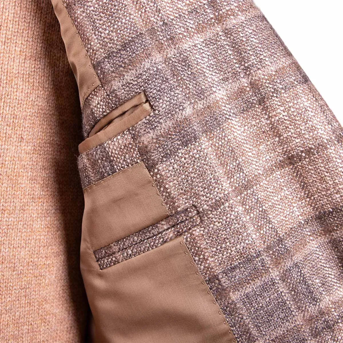 Brown Check Wool, Silk, & Cashmere Jacket