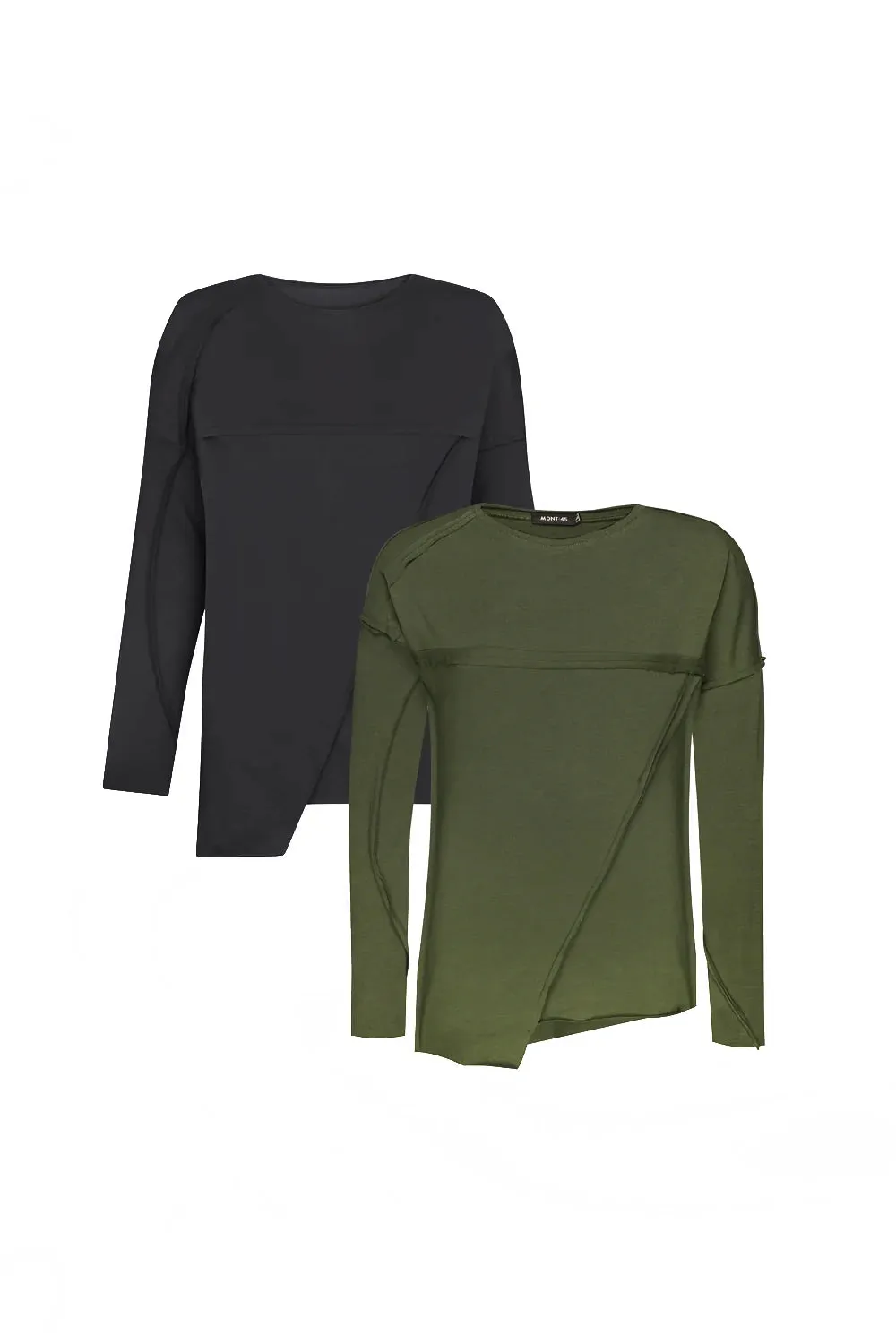 Bundle: Black & Khaki Long Sleeve T-shirt