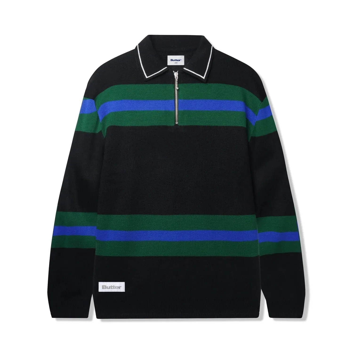 Butter Goods Polo Knit Sweater Black