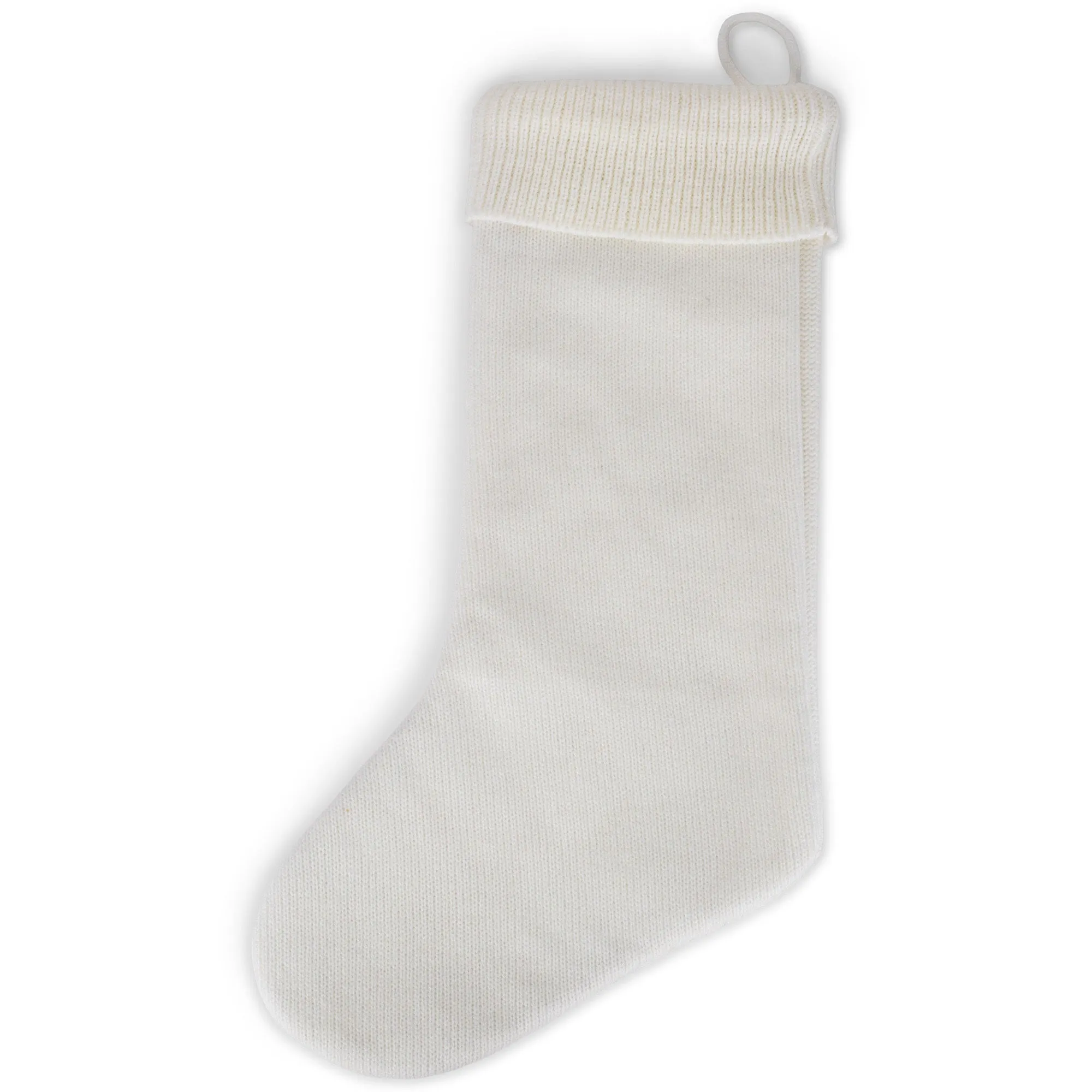 Cable Knit Sweater with Ribbed Cuff Christmas Stocking Decoration 18.5 inches long - Pack of 4 - White