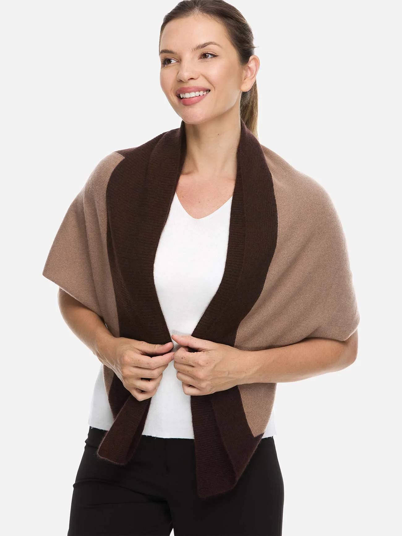 Camel Cashmere Poncho