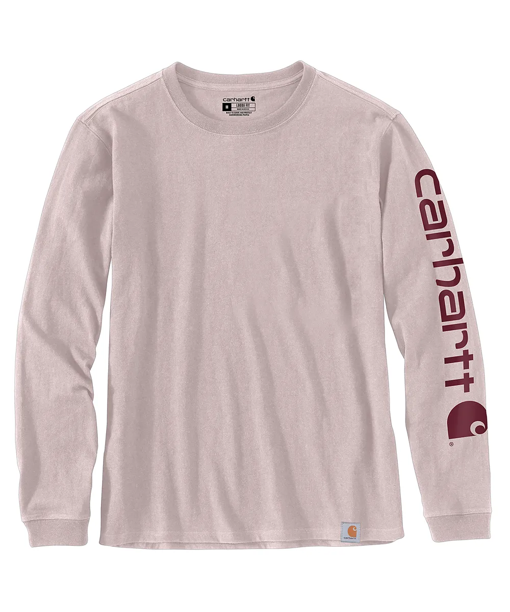 Carhartt Women's Signature Sleeve Logo Long Sleeve T-shirt - Mink