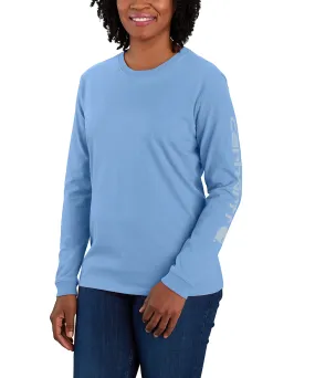 Carhartt Women's Signature Sleeve Logo Long Sleeve T-shirt - Skystone