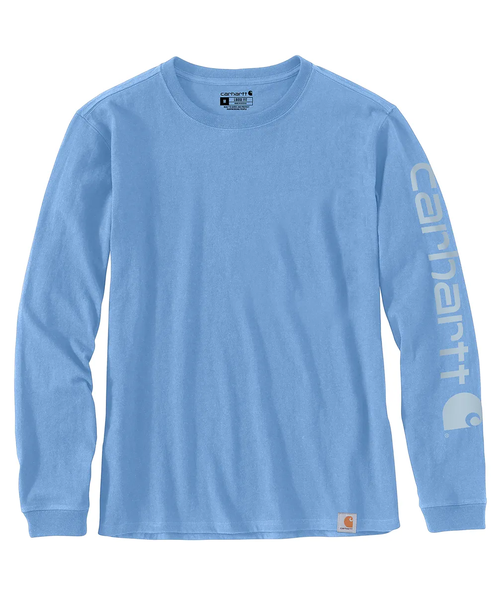 Carhartt Women's Signature Sleeve Logo Long Sleeve T-shirt - Skystone