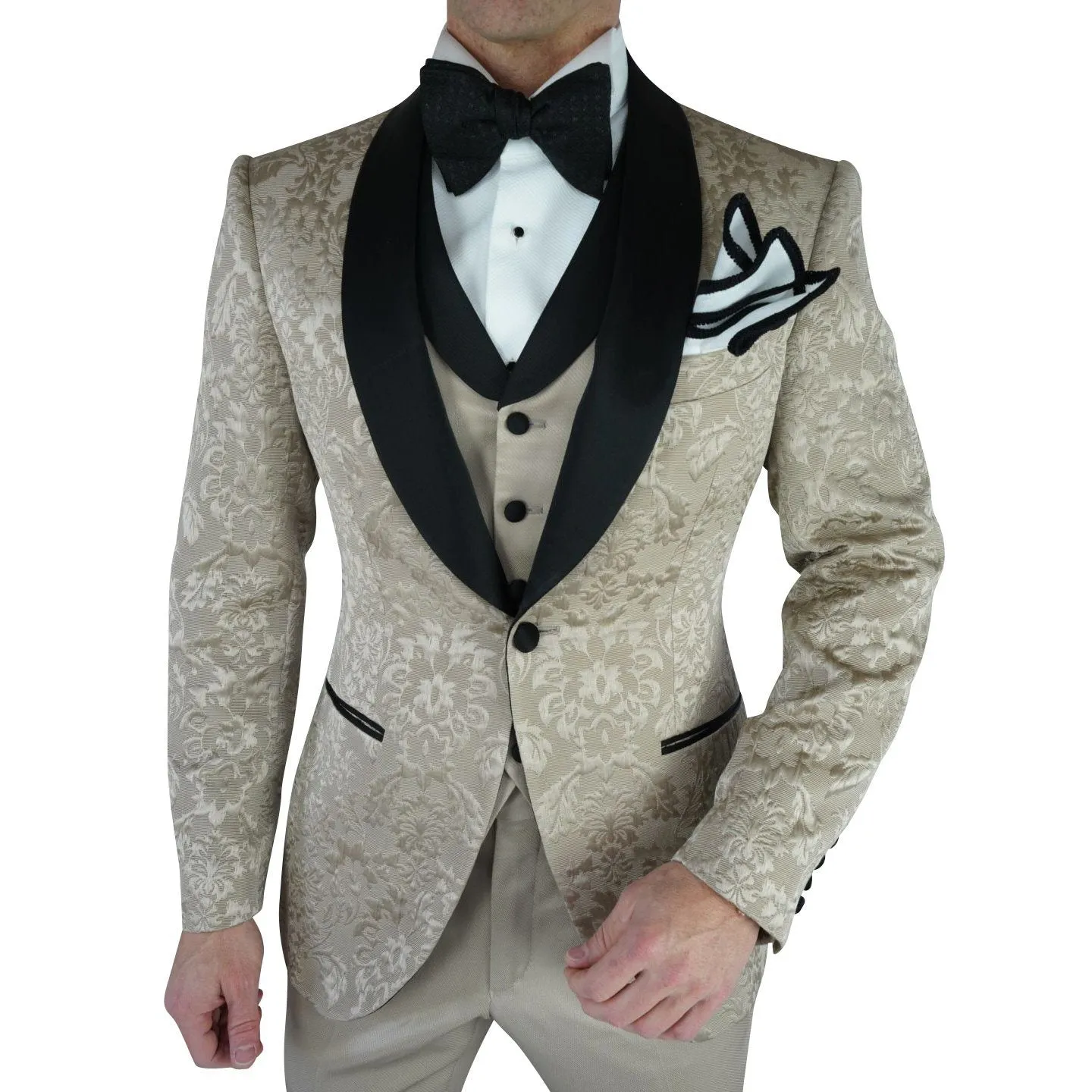 Champagne Oro Fiore and Black Dinner Jacket