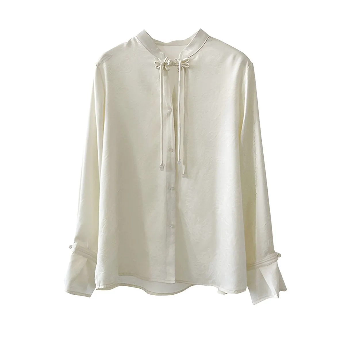 Chinese Style Women's Shirt Long Sleeve Blouse