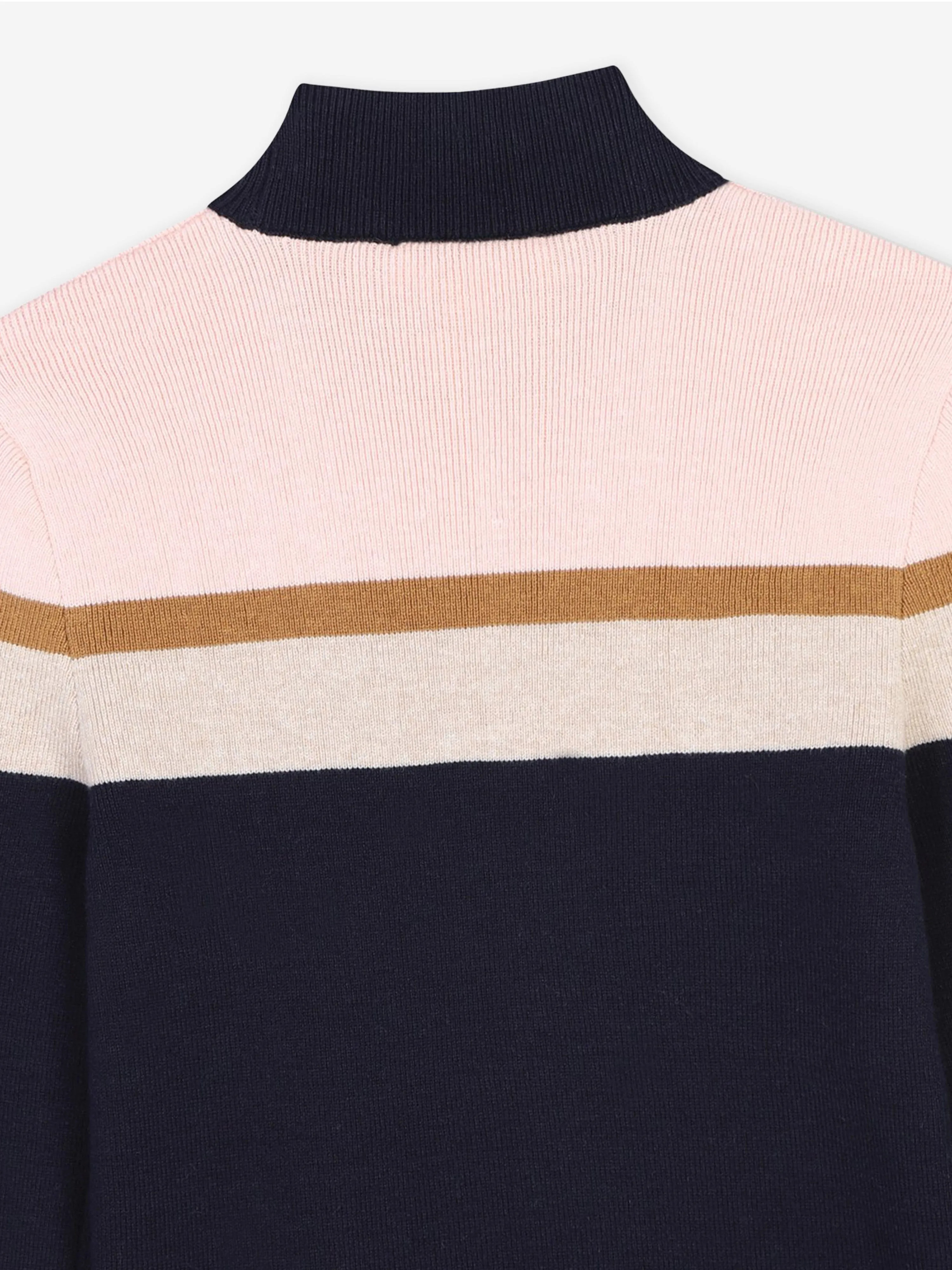 Chloé Girls Striped Knitted Sweatshirt in Navy