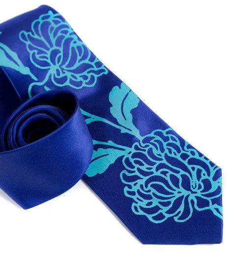 Chrysanthemum Silk Necktie