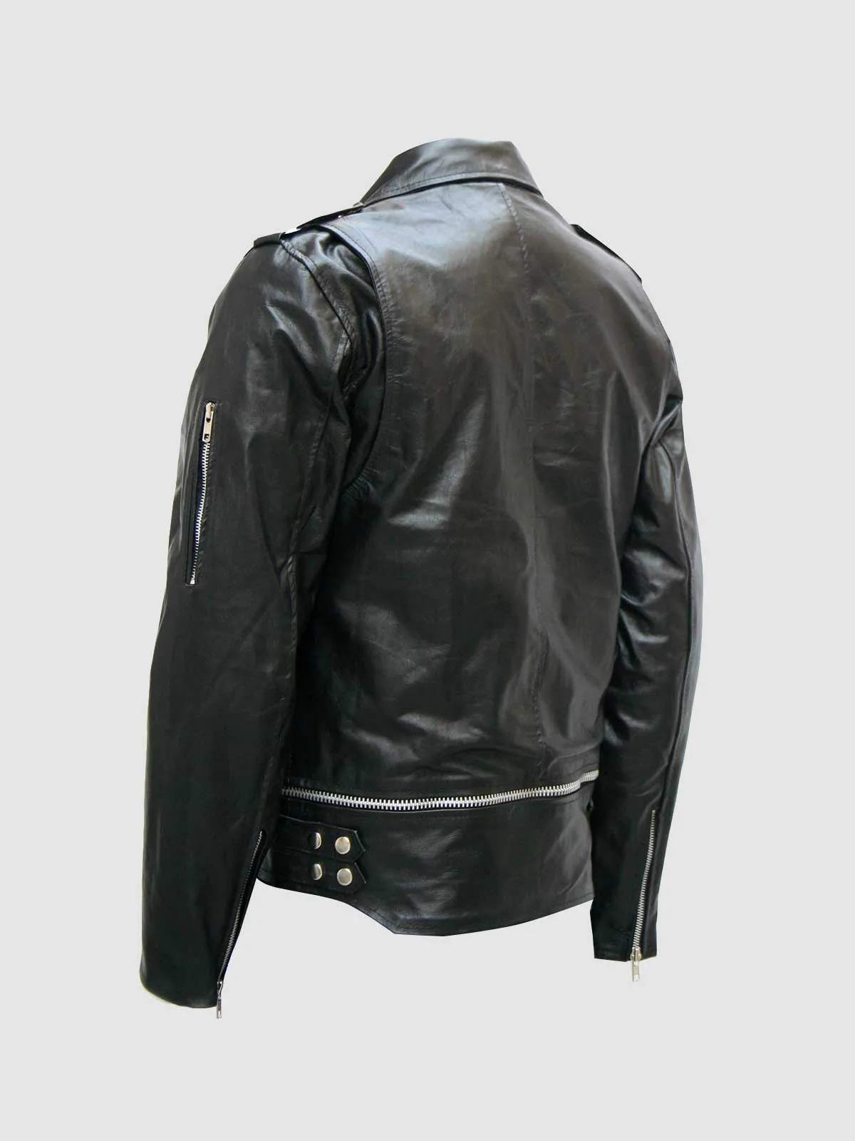 Classic Leather Zipper Jacket