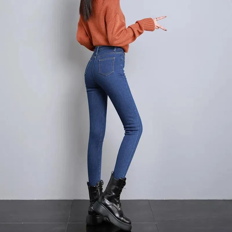 Cozy Winter Thermal Skinny Jeans: Stay Warm & Stylish