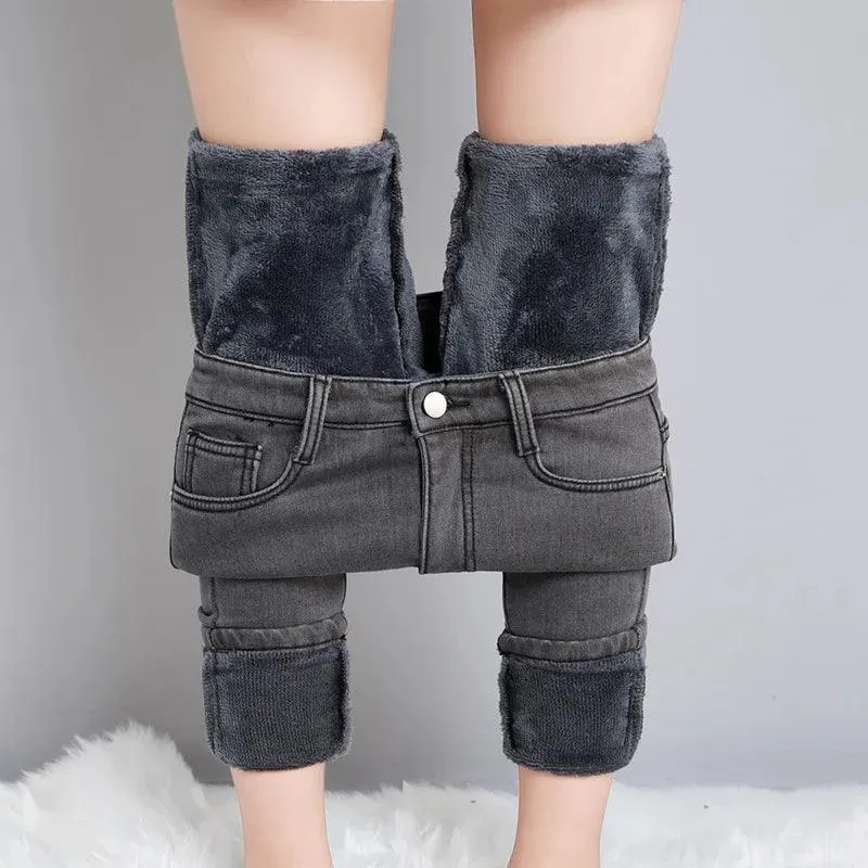 Cozy Winter Thermal Skinny Jeans: Stay Warm & Stylish