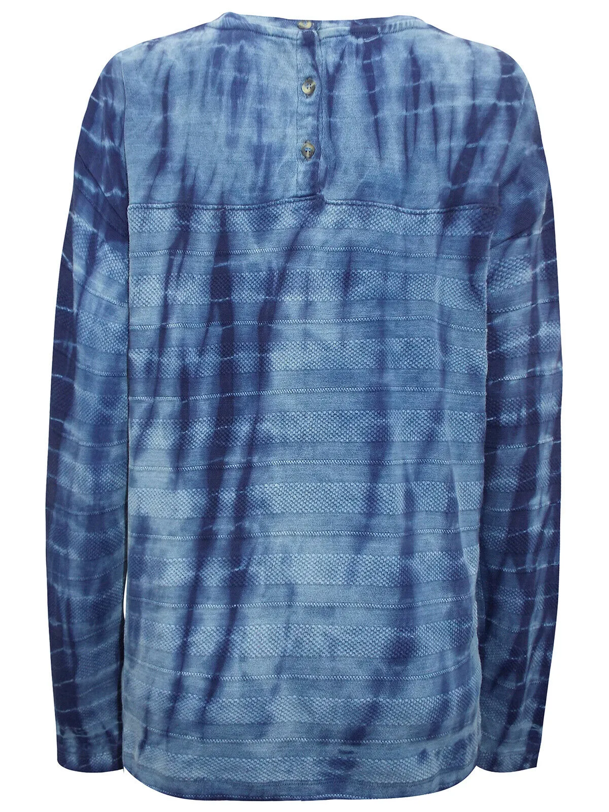 DENIM BLUE LADIES COTTON TIE DYE TOP / JUMPER S - XL