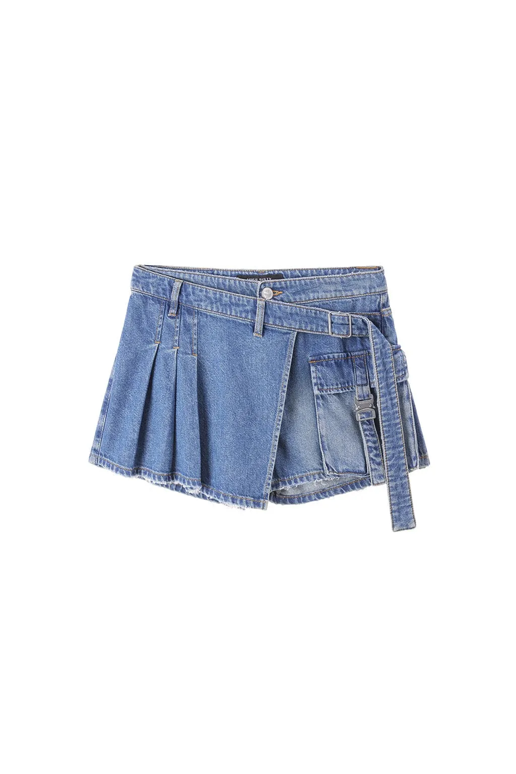 Denim Culottes With Acetate