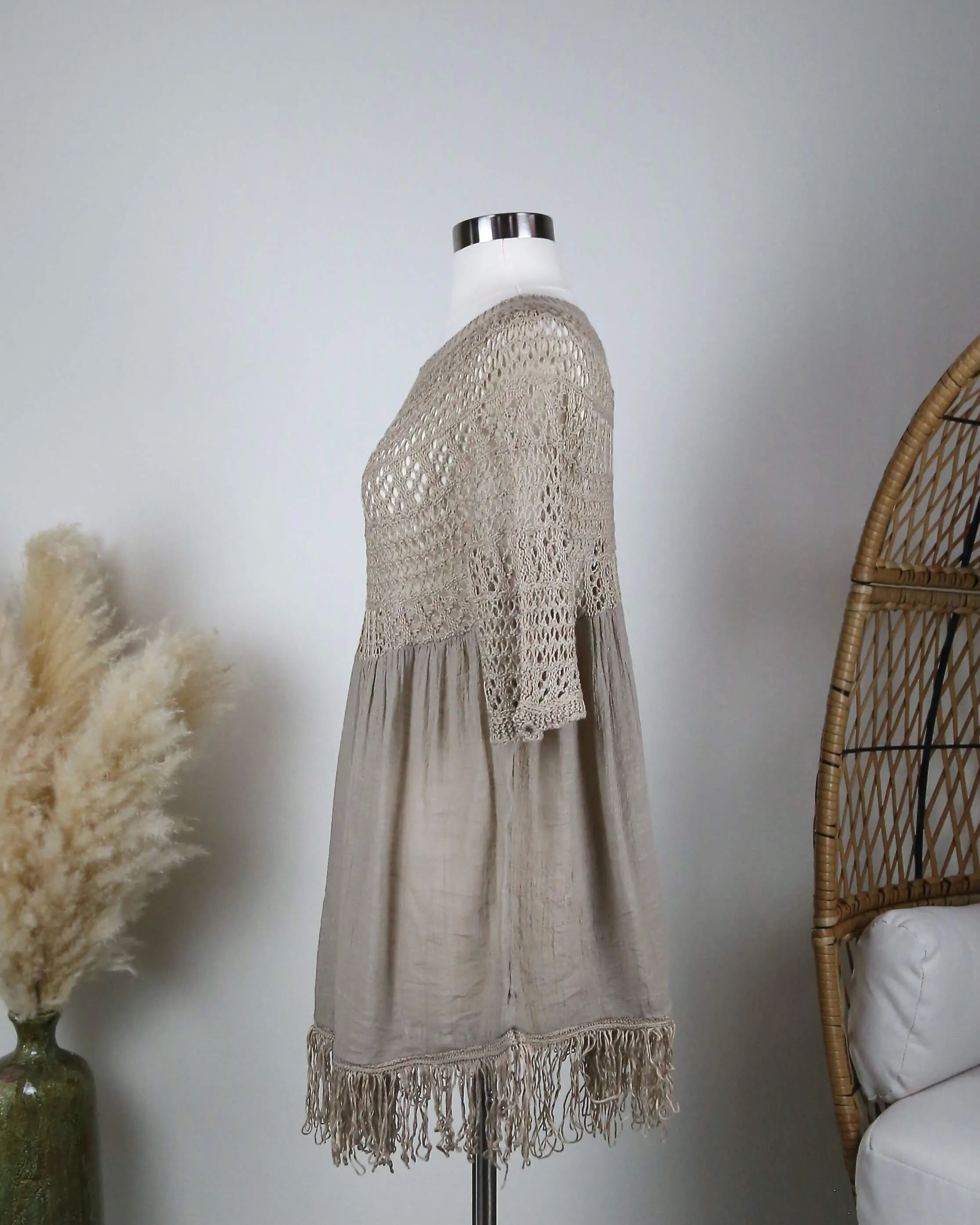 Desert Wanderer Knit Tunic in Khaki