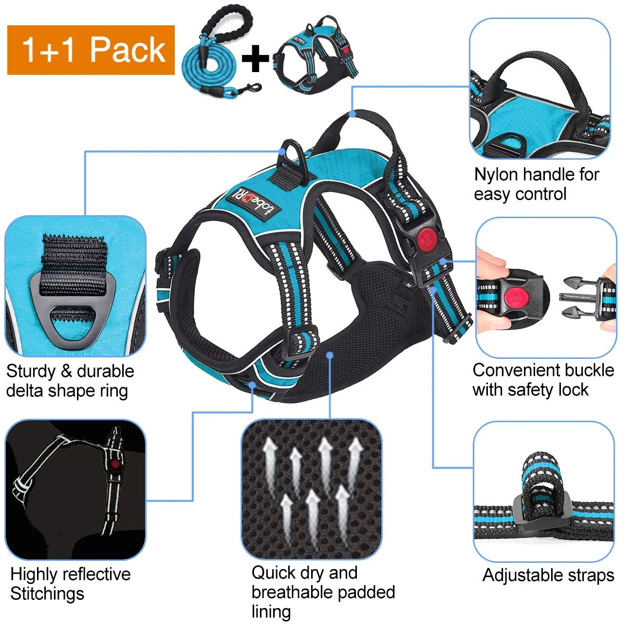 Dog Harness No Pull Reflective