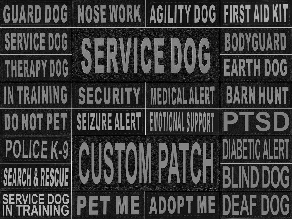 Dogline Reflective Service Dog Patch (Set of 2)